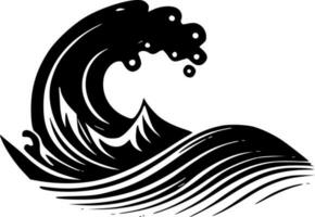 Wave, Minimalist and Simple Silhouette - Vector illustration