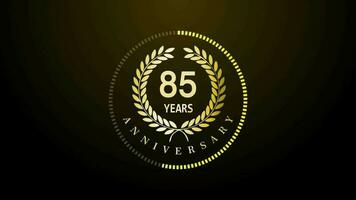 85th Year Celebration gold color luxury sparkling elegant video