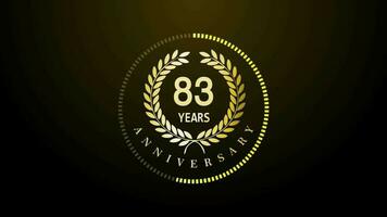 83th Year Celebration gold color luxury sparkling elegant video