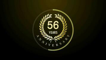 56th Year Celebration gold color luxury sparkling elegant video
