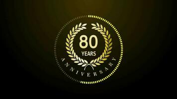 80th Year Celebration gold color luxury sparkling elegant video