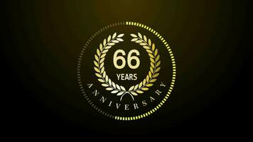 66th Year Celebration gold color luxury sparkling elegant video