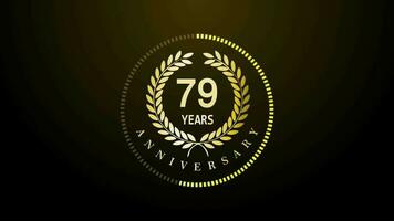 79th Year Celebration gold color luxury sparkling elegant video