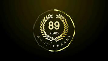 89th Year Celebration gold color luxury sparkling elegant video