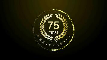 75th Year Celebration gold color luxury sparkling elegant video