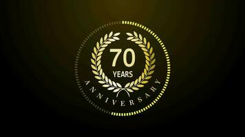 70 ° anno celebrazione oro colore lusso scintillante elegante video