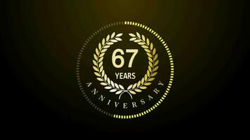 67th Year Celebration gold color luxury sparkling elegant video