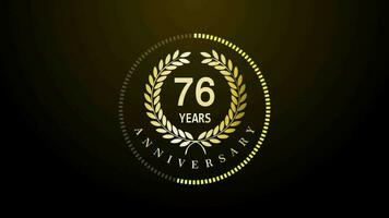 76th Year Celebration gold color luxury sparkling elegant video