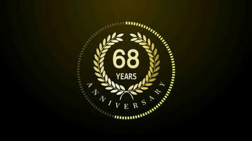 68th Year Celebration gold color luxury sparkling elegant video