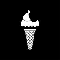 Ice Cream - Black and White Isolated Icon - Vector illustration