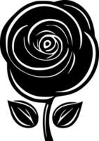 Rolled Flowers, Black and White Vector illustration