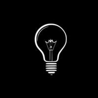 Bulb - Black and White Isolated Icon - Vector illustration