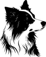 frontera collie, minimalista y sencillo silueta - vector ilustración