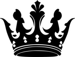 Crown, Black and White Vector illustration