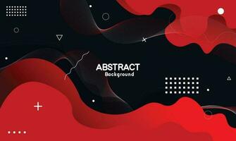 Red and black background with a black background and the words abstract. vector