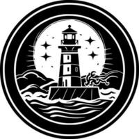 Nautical, Black and White Vector illustration