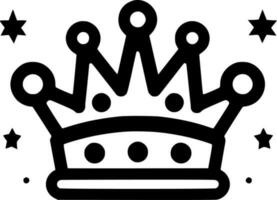 Coronation, Black and White Vector illustration