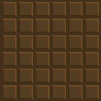 Dark chocolate bar background. Vector cartoon of dark chocolate bar seamless background