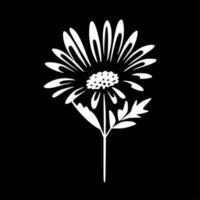 flor - negro y blanco aislado icono - vector ilustración