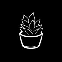 Succulent, Minimalist and Simple Silhouette - Vector illustration