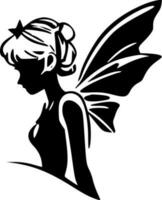 Fairies - Black and White Isolated Icon - Vector illustration