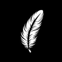 Feather - Minimalist and Flat Logo - Vector illustration