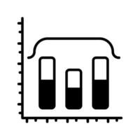 gráfico representación de un vertical bar cuadro, negocio gráfico icono fácil a utilizar vector