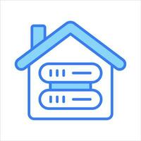 Data server inside home showing concept of home server in modern style vector