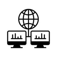 Grab this carefully designed icon of global network in modern style, premium icon vector