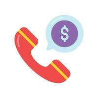 An amazing icon of business call in trendy style, customizable vector of financial call