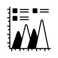 Check this amazing mountain chart vector design in trendy style, editable icon