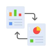 Data reports vector design in modern style, premium icon of data report