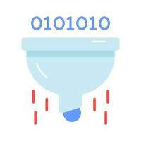 Data filtering vector design in trendy style, concept icon of data extraction