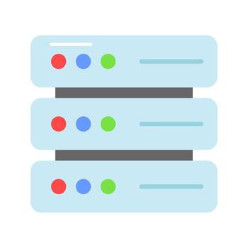 Carefully crafted vector of data server, server rack icon in trendy style