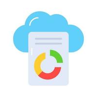An amazing icon of cloud reporting in modern style, easy to us icon vector