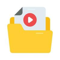 Check this beautifully designed icon of video folder, vector of media folder customizable design
