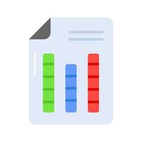 Graphical representation of a business report, modern vector of data report