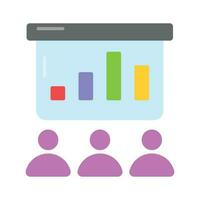 An icon of business graphical presentation, vector of statistical presentation