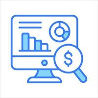An amazing icon of financial audit in modern style isolated on white background vector