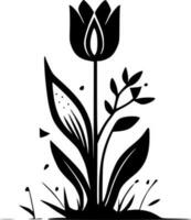 Spring, Black and White Vector illustration