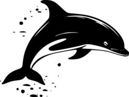 Dolphin, Minimalist and Simple Silhouette - Vector illustration