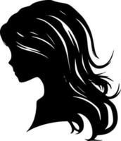 Hair, Black and White Vector illustration