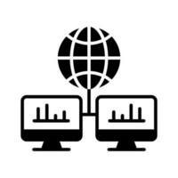 Grab this carefully designed icon of global network in modern style, premium icon vector