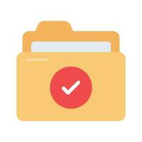 Check this beautifully designed icon of verified folder in editable style vector