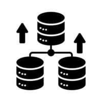 An icon design of database network in trendy style, easy to us icon vector