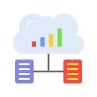 tener un Mira a hermosamente diseñado vector de nube analítica en de moda estilo