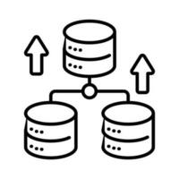 An icon design of database network in trendy style, easy to us icon vector