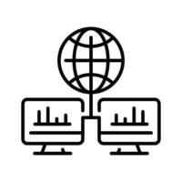 Grab this carefully designed icon of global network in modern style, premium icon vector