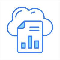 Beautiful designed vector of cloud report in modern style, easy to use icon