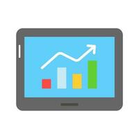 crecimiento gráfico en móvil lengüeta demostración concepto vector de datos Estadísticas